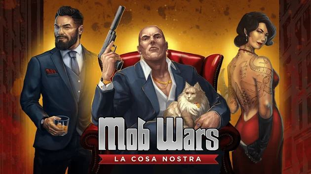 The Mob Wars La Cosa Nostra game cover highlighting 3 characters